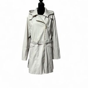 VINCE CAMUTOCream Trench Coat with Belted Waist XL